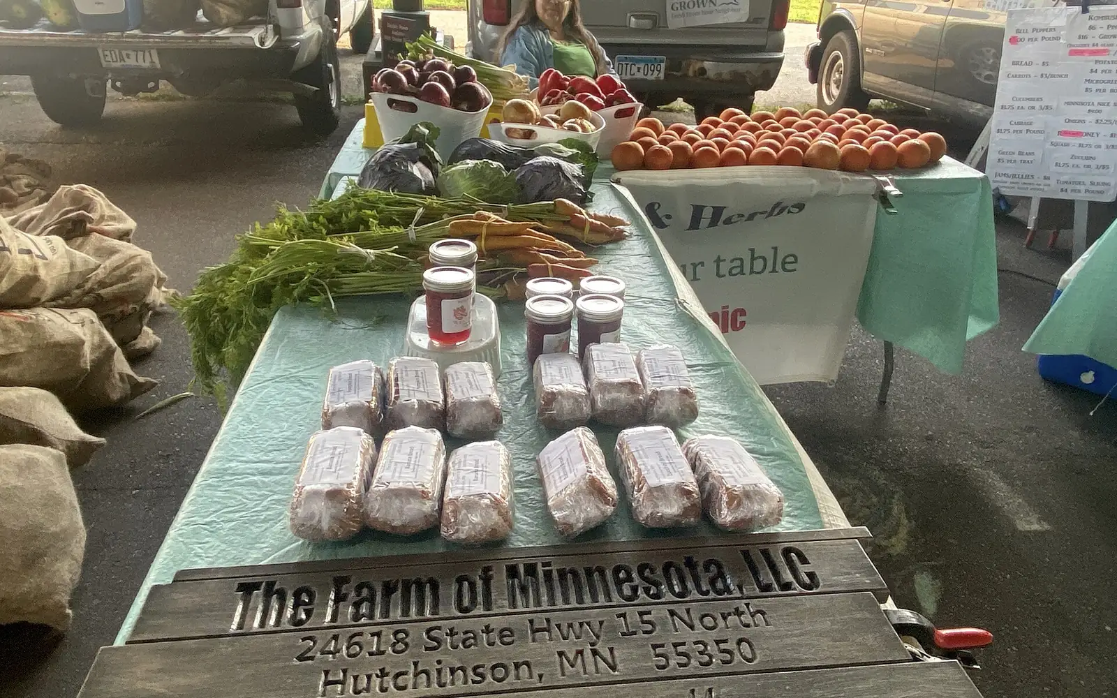 Shoppers at an outdoor market